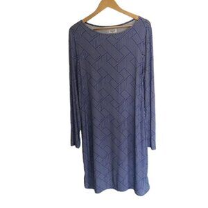 NWT Mott50 Toni Sun Protection Dress in Endless Blue Grid XLarge